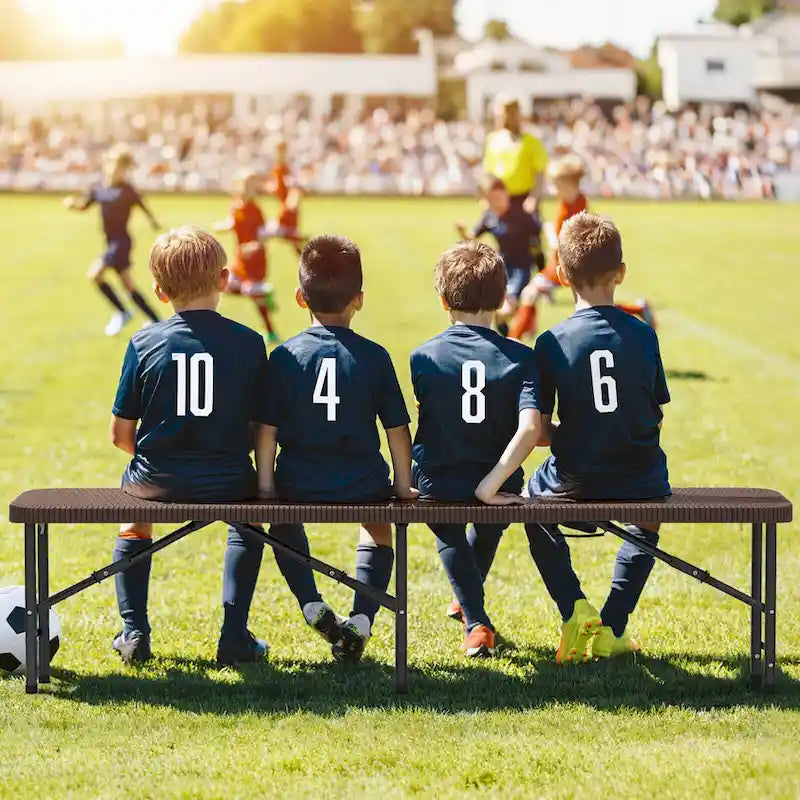 Costway 6 ft Plastic Folding Bench with 1320 LBS Capacity Handle & - See Details