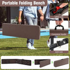 Costway 6 ft Plastic Folding Bench with 1320 LBS Capacity Handle & - See Details