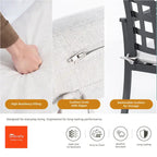 7-Piece Outdoor Patio Aluminum Dining Set with 67 Rectangular Table, 6 Swivel Rocker Chairs, and Umbrella Hole