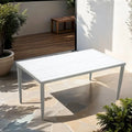 Outdoor Patio Aluminum 40X70 Two-Tone Table Top Rectangle Dining Table With Tapered Feet