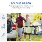Outdoor Folding Patio Chairs Set of 2 with Adjustable Sling Back, Camping Chair with Removable Headrest for Beach, Garden