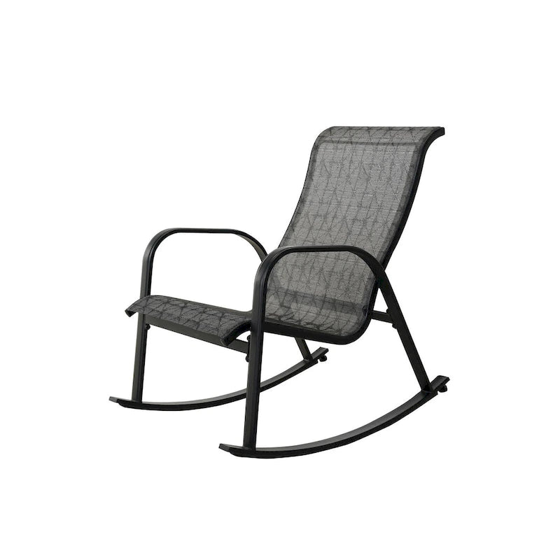 Metal Outdoor Rocking Chair, Steel Rocker Seating Outside for Front Porch, Garden, Patio, Backyard, 2PCS