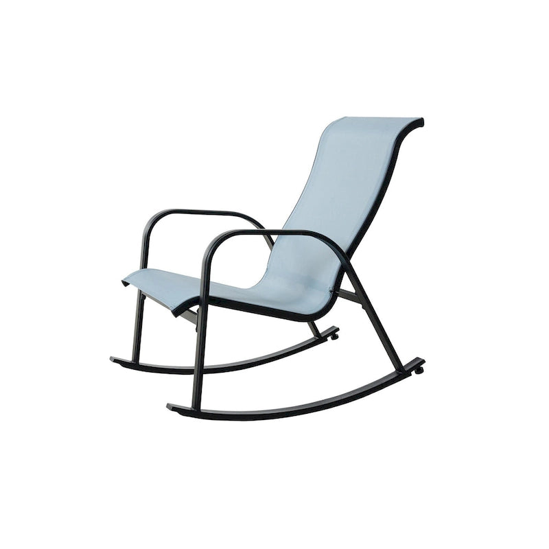 Metal Outdoor Rocking Chair, Steel Rocker Seating Outside for Front Porch, Garden, Patio, Backyard, 2PCS