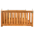 Patio Minimalist Twin Size Garden Swing Bed Wood Porch Swing with Ropes for Backyard, Safe Sloped Design