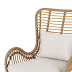 Wicker Patio Chair with Cushions (Set of 2)