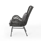 Wicker Patio Chair with Cushions (Set of 2)