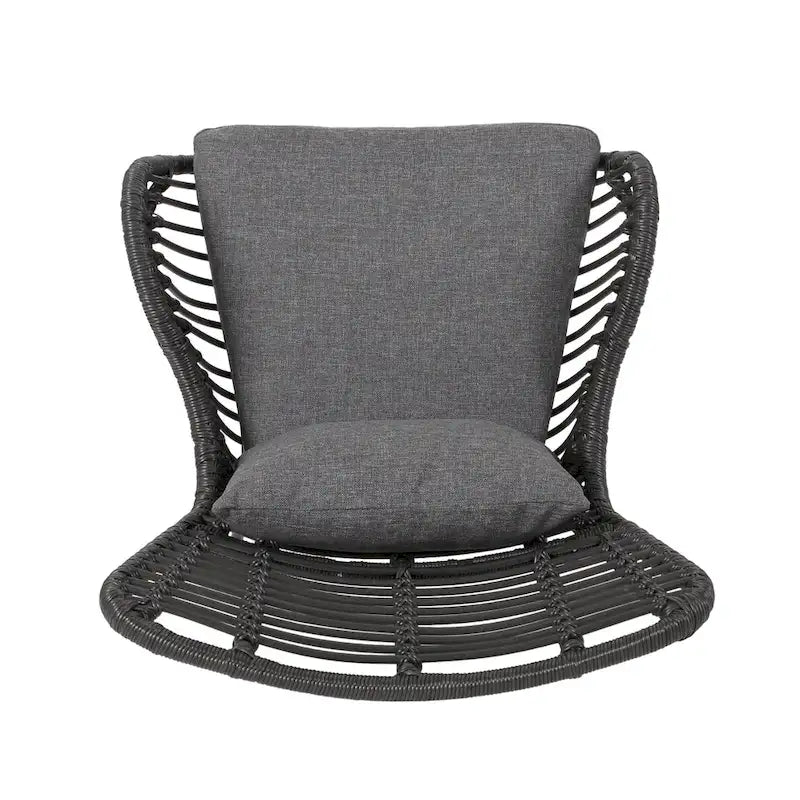 Wicker Patio Chair with Cushions (Set of 2)