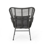 Wicker Patio Chair with Cushions (Set of 2)