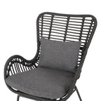 Wicker Patio Chair with Cushions (Set of 2)