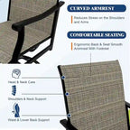2PCS Outdoor Swivel Dining Chairs for Poolside Lawn Garden