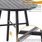 MAISON ARTS Metal Outdoor Patio Bistro Set 3 Pieces Dining Furniture