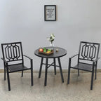 MAISON ARTS Metal Outdoor Patio Bistro Set 3 Pieces Dining Furniture