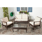 SAFAVIEH Outdoor Birka 4-Piece Patio Set - 48W x 26D x 28H
