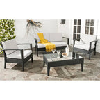 SAFAVIEH Outdoor Birka 4-Piece Patio Set - 48W x 26D x 28H