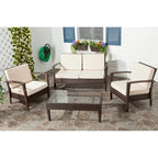 SAFAVIEH Outdoor Birka 4-Piece Patio Set - 48W x 26D x 28H
