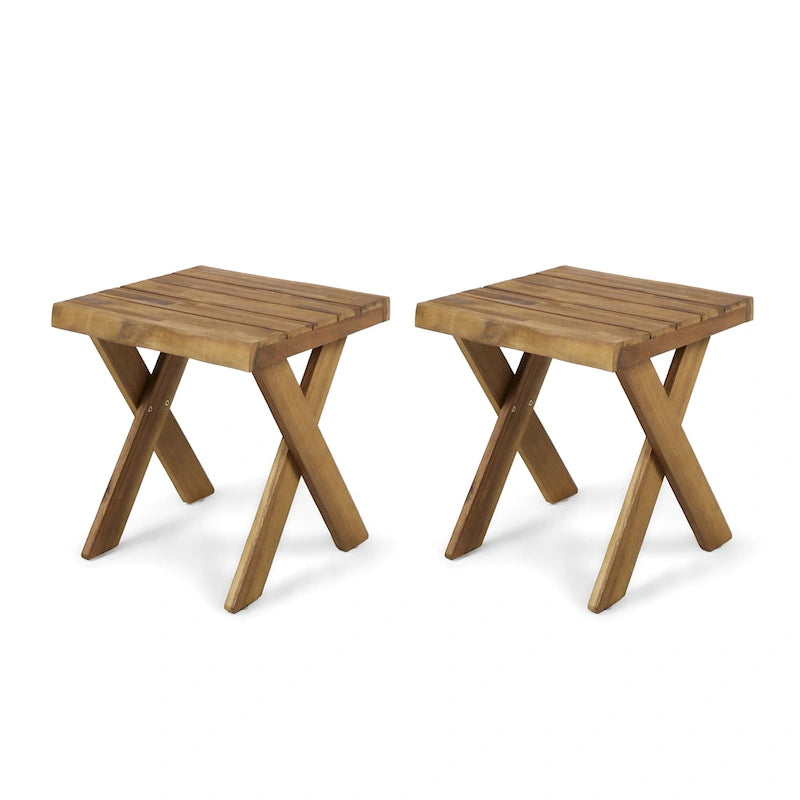 Eaglewood Acacia Wood Indoor/Outdoor Side Table by Christopher Knight Home