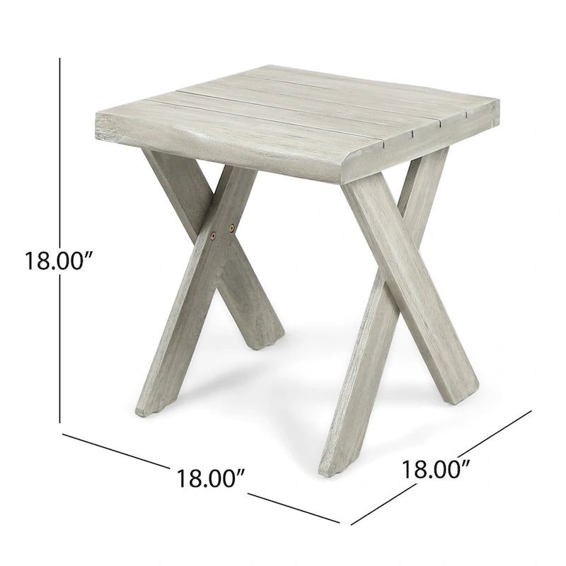 Eaglewood Acacia Wood Indoor/Outdoor Side Table by Christopher Knight Home