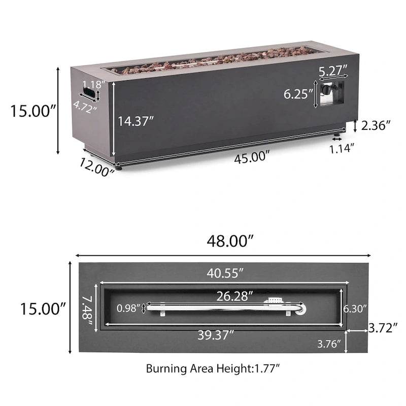 U-Shaped Outdoor Sectional Sofa Set 12-Piece with Fire Pit 8-Seater Acacia Wood