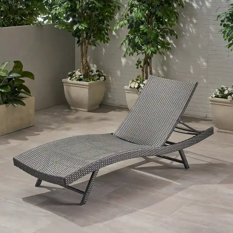 Kauai Outdoor Wicker Chaise Lounge by Christopher Knight Home