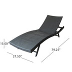 Kauai Outdoor Wicker Chaise Lounge by Christopher Knight Home