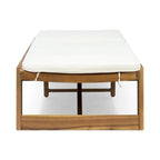 Kyoto Outdoor Acacia Wood 3 Piece Chaise Lounge Set with Water-Resistant Cushions by Christopher Knight Home