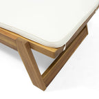 Kyoto Outdoor Acacia Wood 3 Piece Chaise Lounge Set with Water-Resistant Cushions by Christopher Knight Home