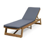Kyoto Outdoor Acacia Wood 3 Piece Chaise Lounge Set with Water-Resistant Cushions by Christopher Knight Home