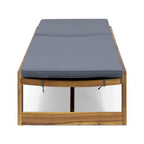 Kyoto Outdoor Acacia Wood 3 Piece Chaise Lounge Set with Water-Resistant Cushions by Christopher Knight Home