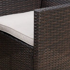 Cobalt Outdoor Wicker Wood Expandable Rectangle Dining Set with Cushions by Christopher Knight Home