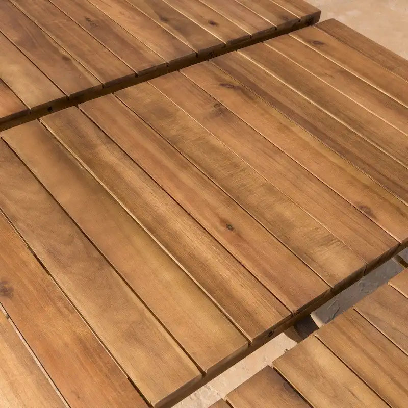 Cobalt Outdoor Wicker Wood Expandable Rectangle Dining Set with Cushions by Christopher Knight Home