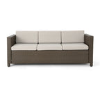 Puerta Outdoor (PE) Wicker 3 Seater Sofa by Christopher Knight Home
