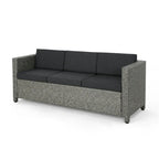 Puerta Outdoor (PE) Wicker 3 Seater Sofa by Christopher Knight Home