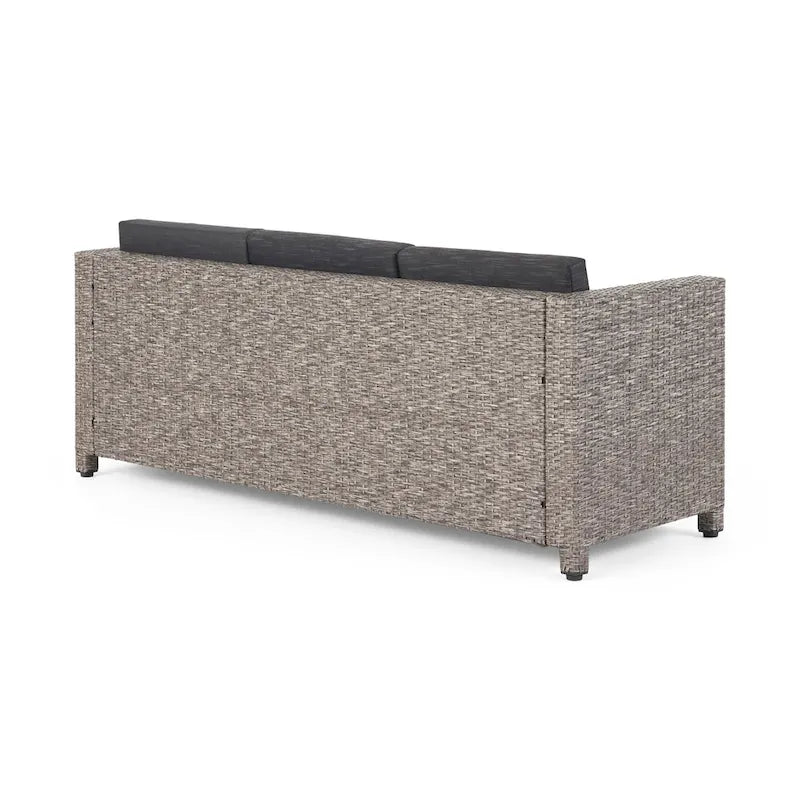 Puerta Outdoor (PE) Wicker 3 Seater Sofa by Christopher Knight Home