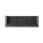 Puerta Outdoor (PE) Wicker 3 Seater Sofa by Christopher Knight Home