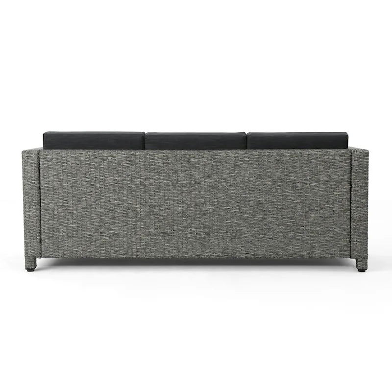 Puerta Outdoor (PE) Wicker 3 Seater Sofa by Christopher Knight Home