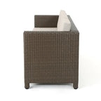 Puerta Outdoor (PE) Wicker 3 Seater Sofa by Christopher Knight Home