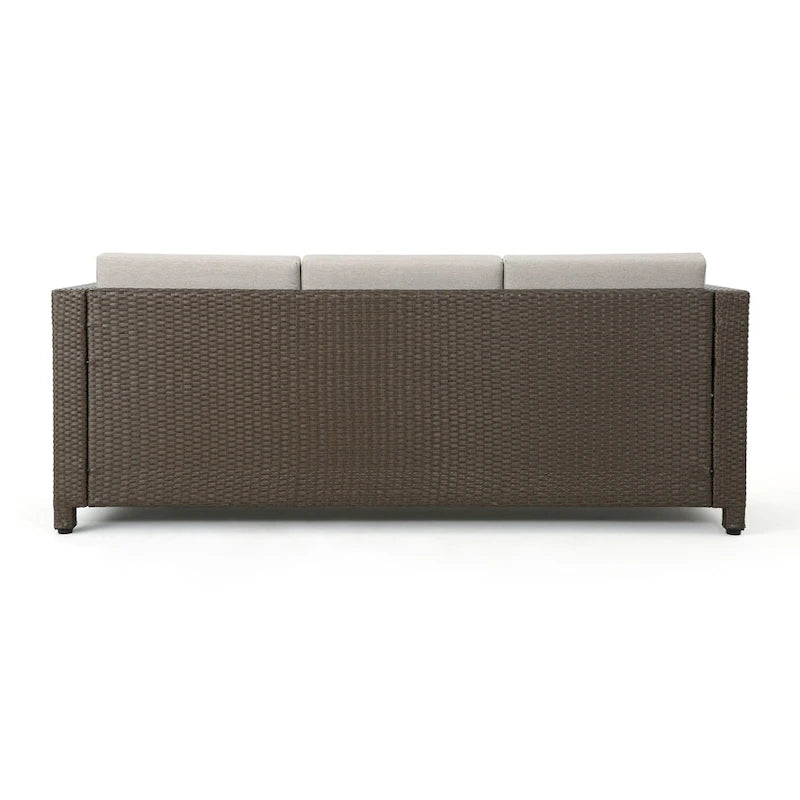 Puerta Outdoor (PE) Wicker 3 Seater Sofa by Christopher Knight Home