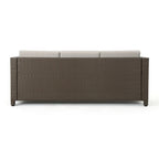 Puerta Outdoor (PE) Wicker 3 Seater Sofa by Christopher Knight Home