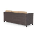 Puerta Outdoor (PE) Wicker 3 Seater Sofa by Christopher Knight Home