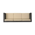 Puerta Outdoor (PE) Wicker 3 Seater Sofa by Christopher Knight Home