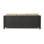 Puerta Outdoor (PE) Wicker 3 Seater Sofa by Christopher Knight Home