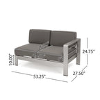 Cape Coral Outdoor Aluminum 10-piece Sofa Set with Cushions by Christopher Knight Home