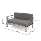 Cape Coral Outdoor Aluminum 10-piece Sofa Set with Cushions by Christopher Knight Home