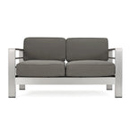Cape Coral Outdoor Aluminum 10-piece Sofa Set with Cushions by Christopher Knight Home
