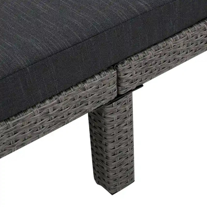 Puerta Outdoor Adjustable PE Wicker Chaise Lounge with Cushion by Christopher Knight Home (Set of 2)