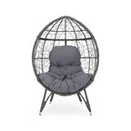 Gianni Wicker Teardrop Chair w/Outdoor Cushion by Christopher Knight Home