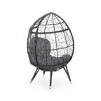Gianni Wicker Teardrop Chair w/Outdoor Cushion by Christopher Knight Home