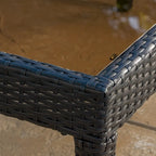 Antibes Outdoor 3-piece Wicker Conversation Set with Cushions - N/A