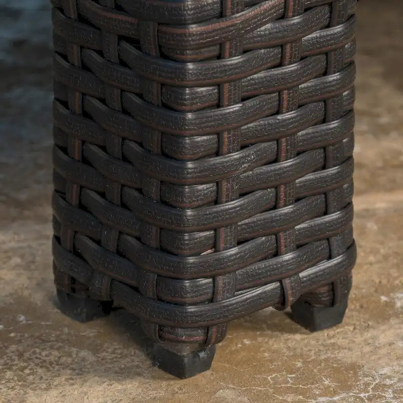 Antibes Outdoor 3-piece Wicker Conversation Set with Cushions - N/A