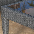 Antibes Outdoor 3-piece Wicker Conversation Set with Cushions - N/A